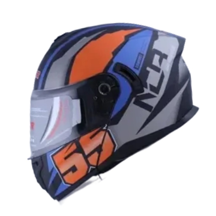 NCR Çene Açılır Kask Mat Siyah-Turuncu