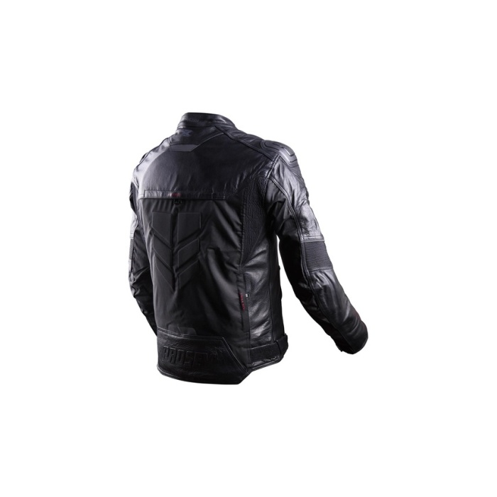 Prosev Falcon Leather Dört Mevsim Motosiklet Montu Siyah