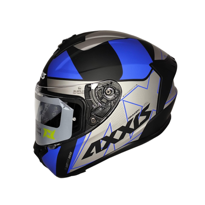 AXXİS DRAKEN MATT BLUE MOTOSİKLET KASKI