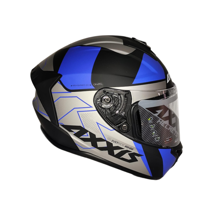 AXXİS DRAKEN MATT BLUE MOTOSİKLET KASKI