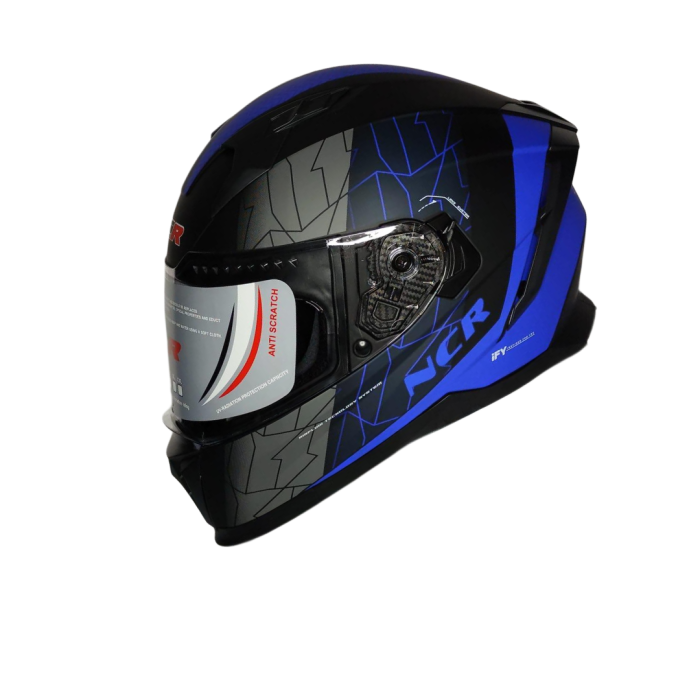 NCR ÇİFT VİZÖRLÜ FULL KASK MAVİ