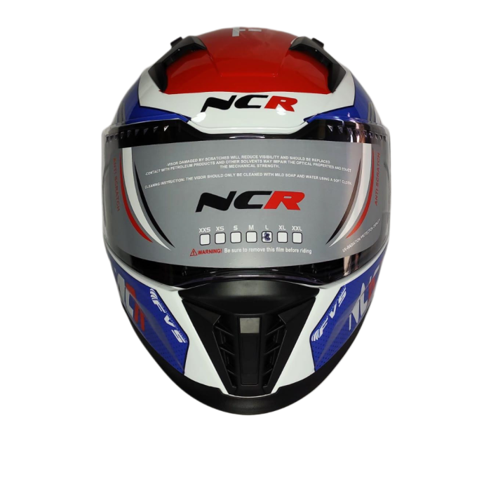 NCR ÇİFT VİZÖRLÜ FULL KASK MAVİ KIRMIZI
