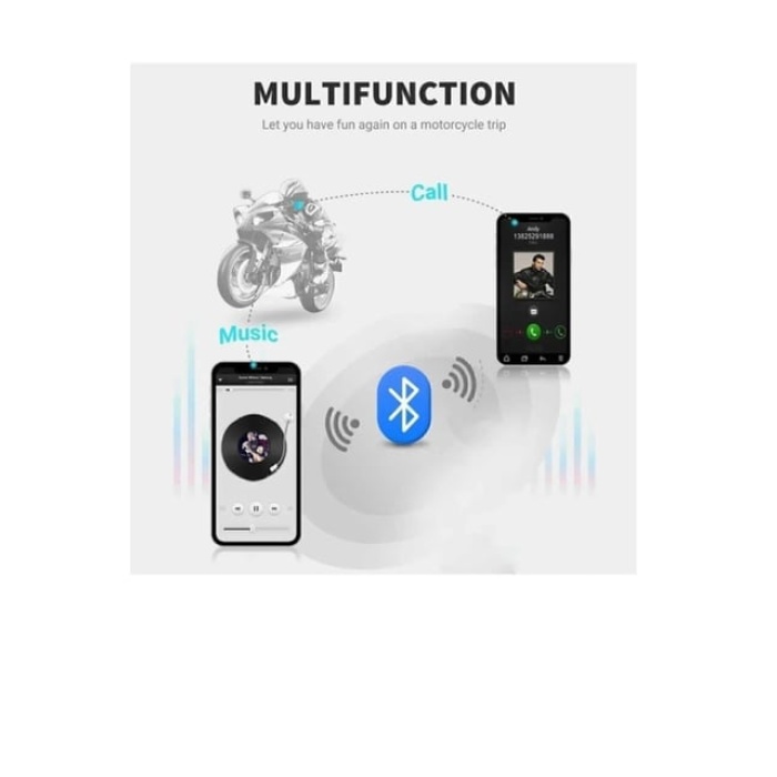 D60 5X Motosiklet Kask Kulaklığı Bluetooth 5 Bağlantılı Intercom