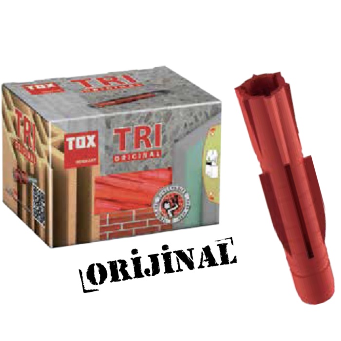 TOX TRI 8X51 (1 PAKET X 100 ADET) PULSUZ ROKET DÜBEL 010100101