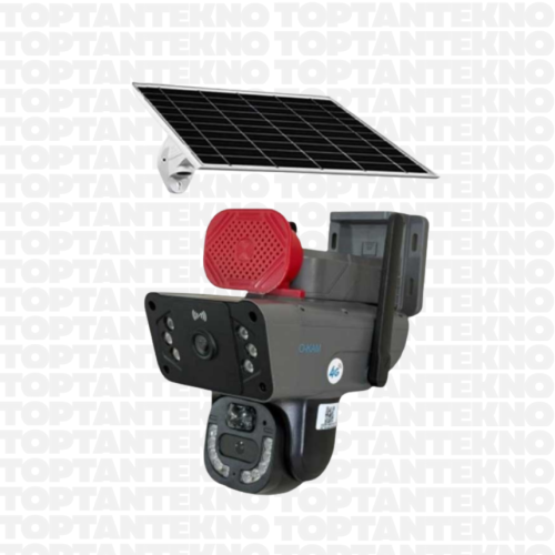 O-KAM 3815 4G Çift Lens Solar Güneş Panelli Kamera