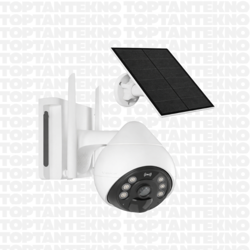 Novacom Vstarcam CB69-TZ 3 MP 360 Derece Solar Güneş Enerjili Gece Görüşlü Wi-Fi Güvenlik Kamerası