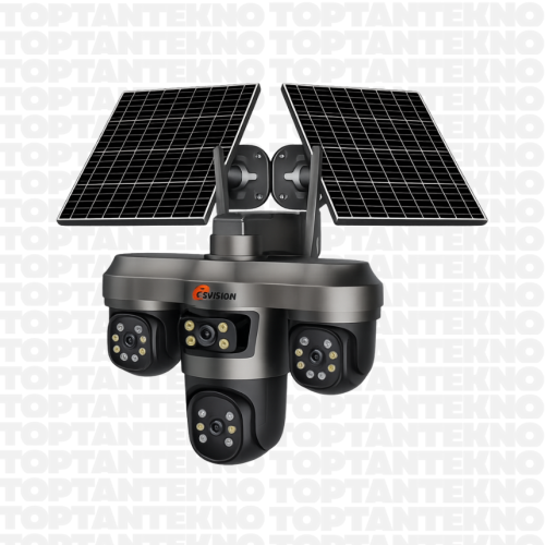 Esvision ES-5604 8MP 4G Solar Güvenlik Kamerası AOV 4 Lens