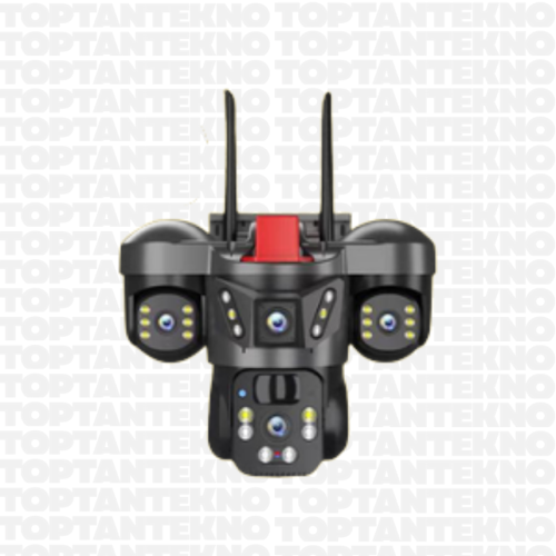 O-KAM 8050 9MP 3 Kamera Ultra HD 4G Solar Akıllı Güvenlik Kamerası