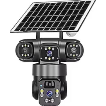 Okam 6060 4G 9Mp Üç Lens Solar Panel Ptz Güvenlik Kamerası