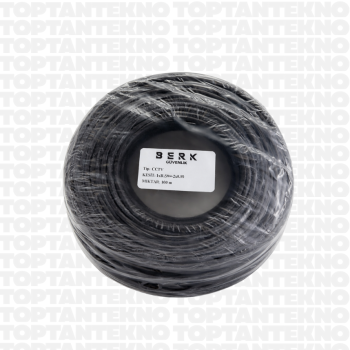 BERK KABLO 2+1 0.50mm CCTV Kamera Kablosu (1xRG59+2x0.50mm) Folyolu 100M CCTV Kablo