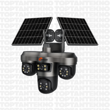 Esvision ES-5604 8MP 4G Solar Güvenlik Kamerası AOV 4 Lens