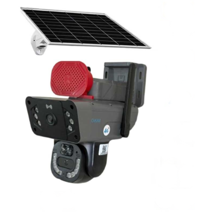 Okam 3815 4G Çift Lens Solar Güneş Panelli Kamera