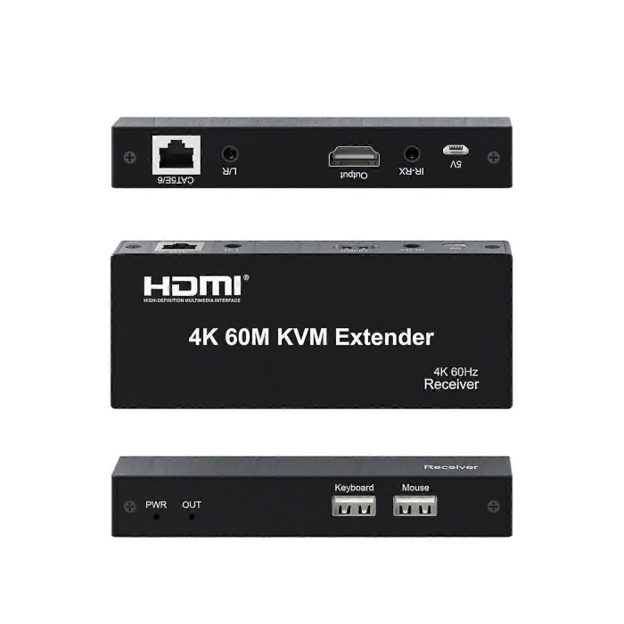 Novacom 4K 60METRE Hdmı+Usb+Ir To Cat6 Kvm Extender Mouse/Hdmı/Keyboard 60m Uzatıcı