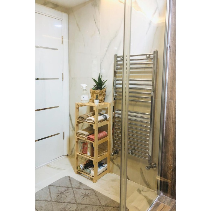 Ahşap Çok Amaçlı Raf/Kitaplık/Ayakkabılık Çam Rengi