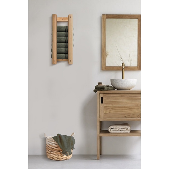 Ahşap Duvar Rafı/ Banyo Rafı/ Havluluk
