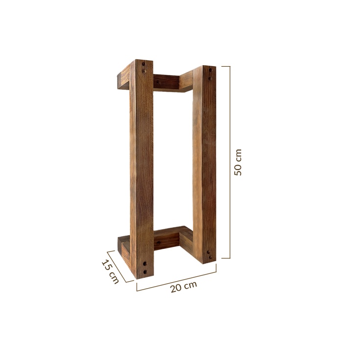 Ahşap Duvar Rafı/ Banyo Rafı/ Havluluk Ceviz