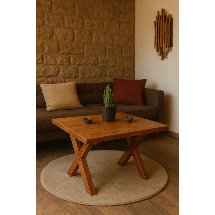 Orta Sehpa Ahşap Bahçe / Balkon Masası 50x73cm