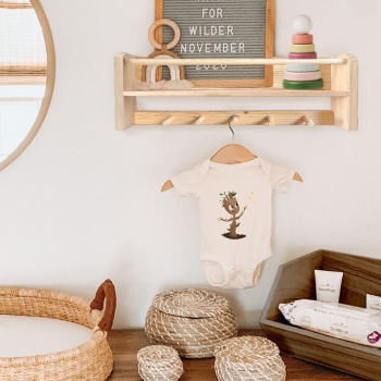 Montessori Çocuk Bebek Odası Kitaplık Askılık Çok Amaçlı Duvar Rafı