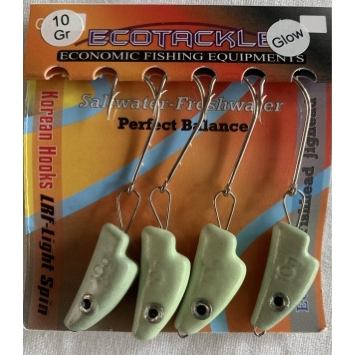 ECOTACKLE GLOW  RENKLİ BALIK KAFALI 10 GRAM HAREKETLİ ZOKA