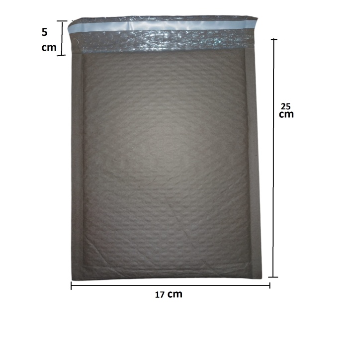 Kraft Kaplı Balonlu (Baloncuklu pat pat) Zarf 17x25+5cm  5 Adet