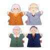 4 Parça  Aile Büyükleri El Kukla Set , Eğitici Oyuncak