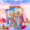 4 Set - 151 Parça  İskelet , İç Organlar Sistemi , Takvim ve Rakamları Öğreniyorum Keçe Cırtlı Duvar Panoları , Eğitici Oyuncak