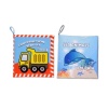 2 Kitap  İngilizce İş Makinaları ve Deniz Canlıları Kumaş Sessiz Kitap