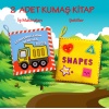 2 Kitap  İngilizce İş Makinaları ve Şekiller Kumaş Sessiz Kitap