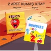 2 Kitap  İngilizce Meyveler ve Rakamlar Kumaş Sessiz Kitap