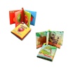 2 Kitap  İngilizce Meyveler ve Safari Hayvanları Kumaş Sessiz Kitap
