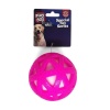 Işıklı Üçgen Desenli Plastik Top Köpek Oyuncağı 7,5 Cm Pembe