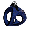 Üç Kilitli Simli Peluş Kedi Köpek Göğüs Tasması 20-24 cm XXX-Small Lacivert