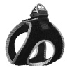 Üç Kilitli Kürklü Kedi Köpek Göğüs Tasması 20-24 cm XXX-Small Siyah