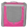 Çift Cam Kedi Köpek Taşıma Çantası 32x40x42 cm Pembe