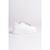 Lisinya948  Bağcıklı Ortopedik Taban Taşlı Kadın Sneaker Ayakkabı BT Beyaz