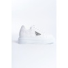 Lisinya948  Bağcıklı Ortopedik Taban Desenli Kadın Sneaker Ayakkabı BT Beyaz
