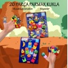 2 Set - 20 Parça  Masal Kahramanları ve Meyveler Parmak Kukla