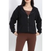 Fermuarlı Sweat Siyah