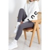 Sırt Baskılı 3 İplik Şardonlu Sweat Ekru