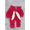 1-3 Yaş Tavşan Kulaklı Peluş Tulum Fuşya