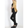 Fermuarlı Peluş Ceket Camel