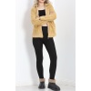 Fermuarlı Peluş Ceket Camel