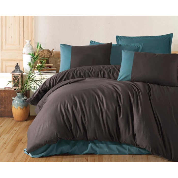 Butik Serisi Çift Kişilik Nevresim Takımı Pure V5 Antrasit