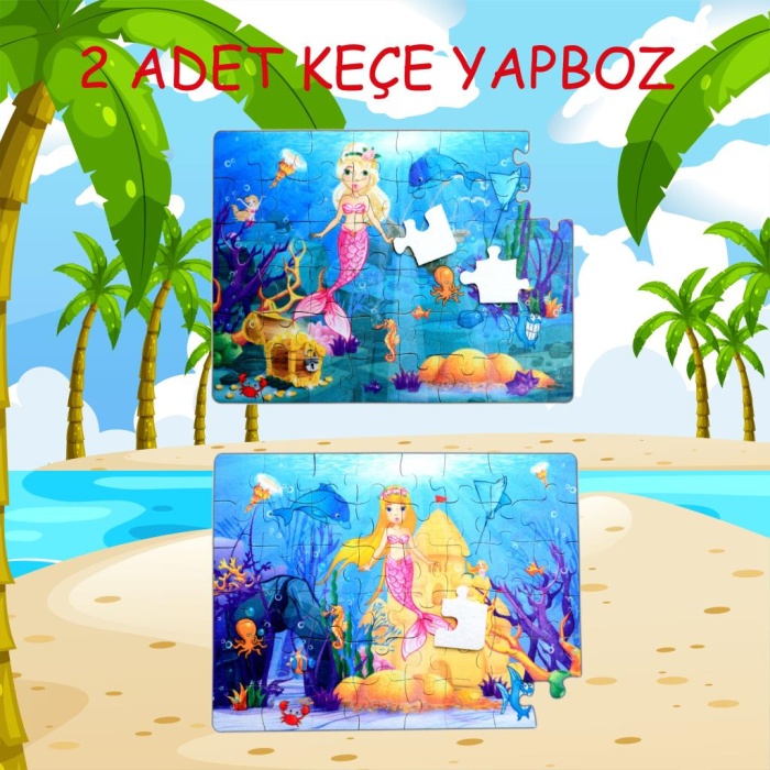 Deniz Kızı 5+ Keçe Yapboz - 5 Yaş Puzzle