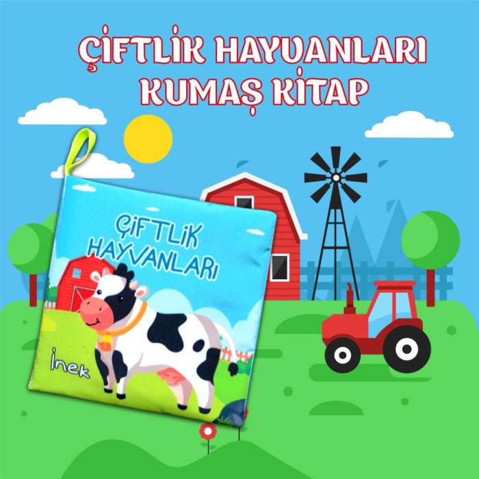 Çiftlik Hayvanları Kumaş Sessiz Kitap