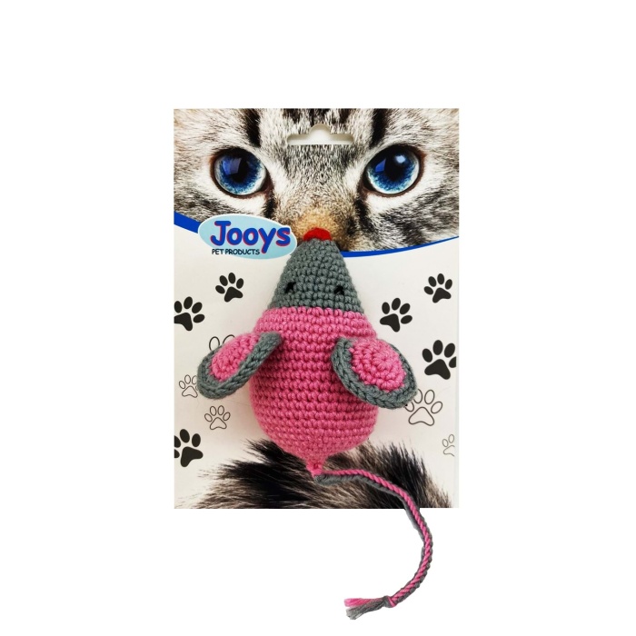 Kedi Oyuncağı İp Örgü Fare 9-16 cm