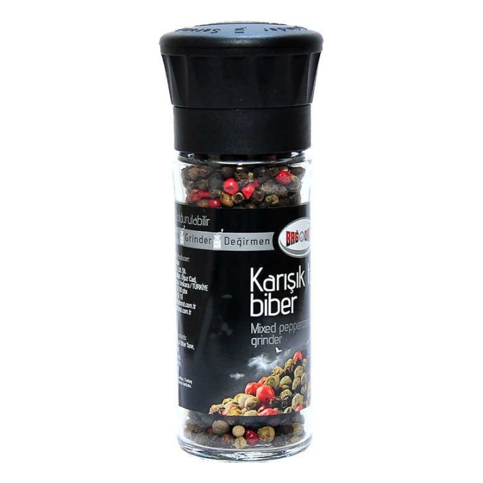 Cam Değirmenli Karışık Doğal Tane Biber 45 Gr