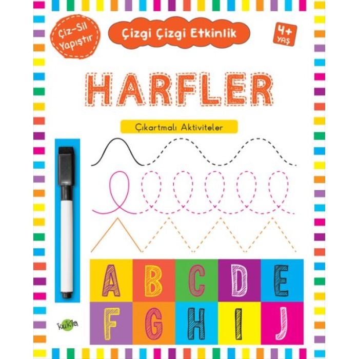 Çizgi Çizgi Etkinlik - Harfler  (4+ Yaş)  (4022)