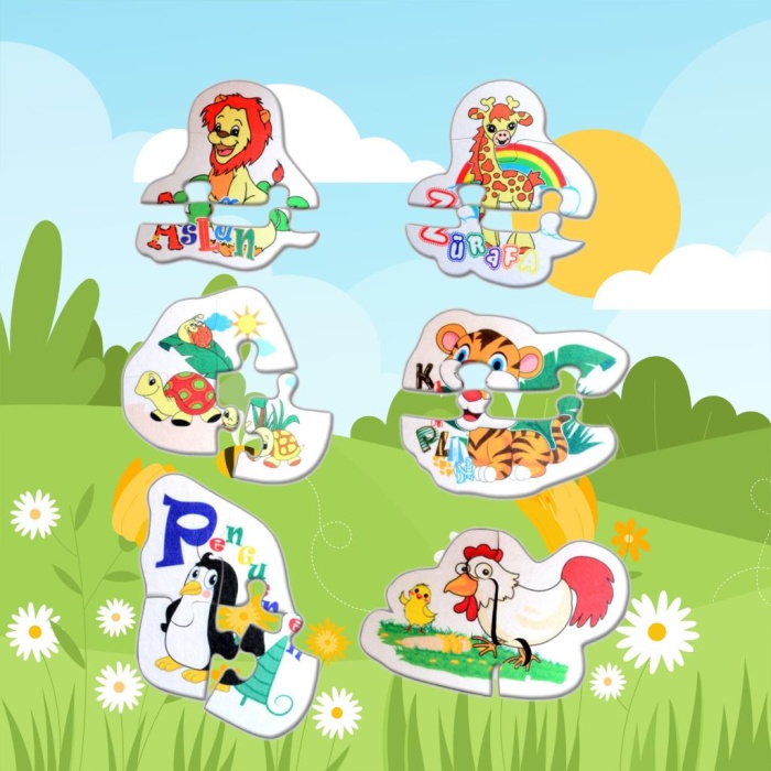 Hayvanlar 2+ Keçe Yapboz - Puzzle