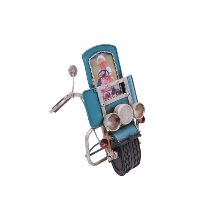 Vintage Tasarım Dekoratif Metal Çerçeve Motosiklet Temalı